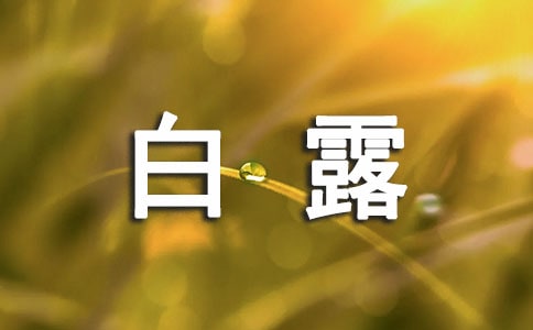 暖心白露节气说说